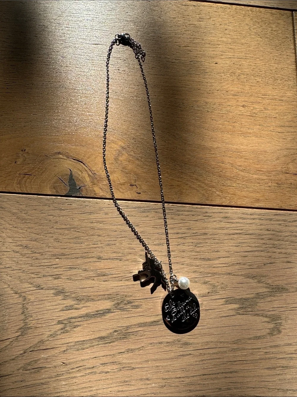 Mixed Metal Necklace Lot with Yellow Flower Charm